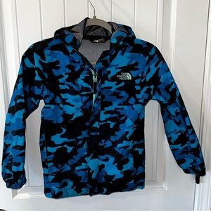 The North Face Kids Blue and Black Camo Hoodie